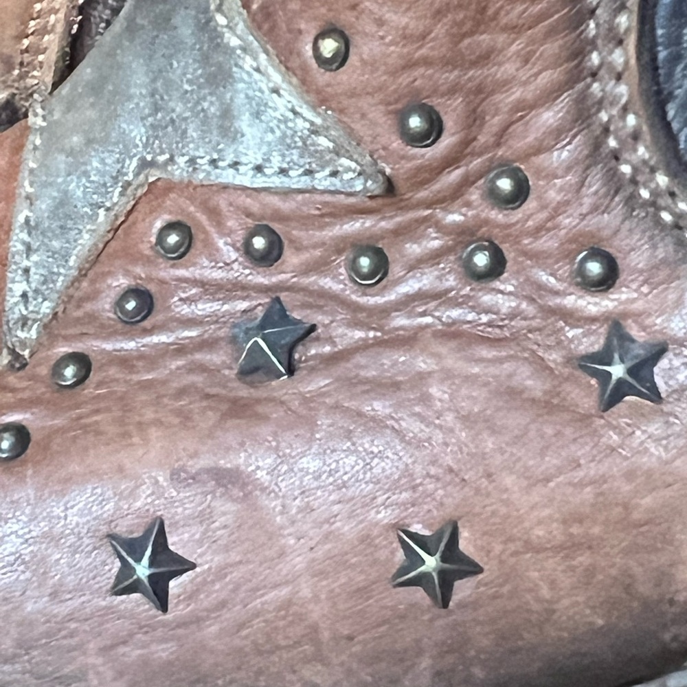 Liberty Black Women's Brown Zip Leather Western Bootie w/Star Detail. Size 7.5 - Picture 6 of 12